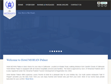 Tablet Screenshot of hotelmohanpalace.com